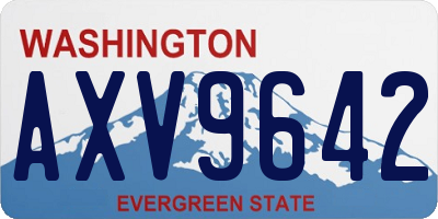 WA license plate AXV9642
