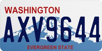 WA license plate AXV9644