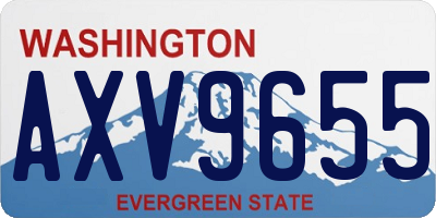 WA license plate AXV9655