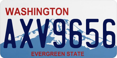 WA license plate AXV9656