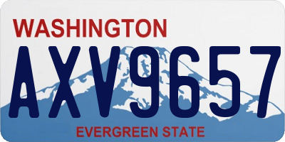 WA license plate AXV9657