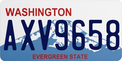 WA license plate AXV9658