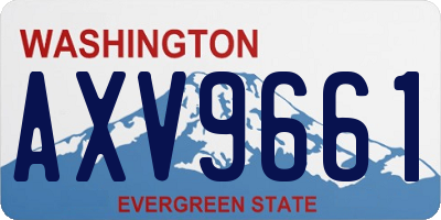 WA license plate AXV9661