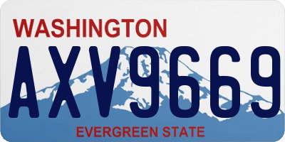 WA license plate AXV9669