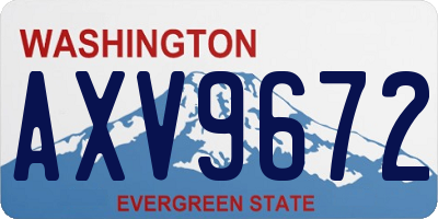 WA license plate AXV9672