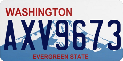 WA license plate AXV9673