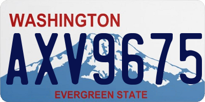 WA license plate AXV9675
