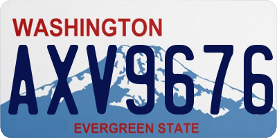 WA license plate AXV9676