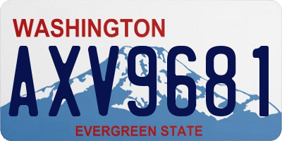 WA license plate AXV9681