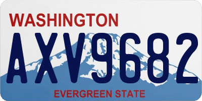 WA license plate AXV9682