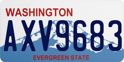 WA license plate AXV9683