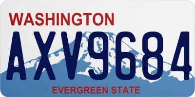 WA license plate AXV9684