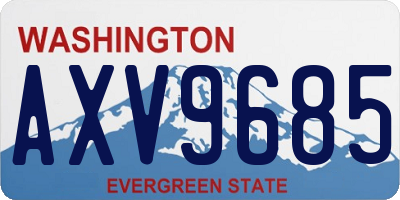 WA license plate AXV9685