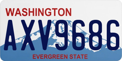 WA license plate AXV9686
