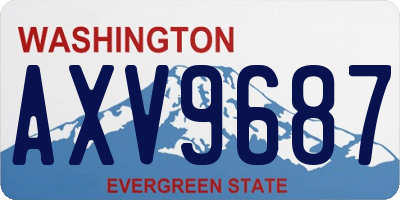 WA license plate AXV9687
