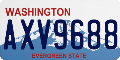 WA license plate AXV9688