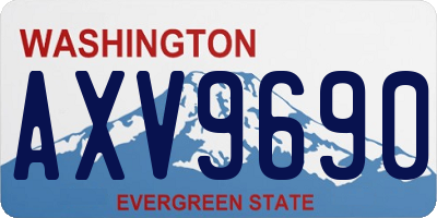 WA license plate AXV9690