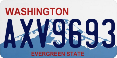 WA license plate AXV9693
