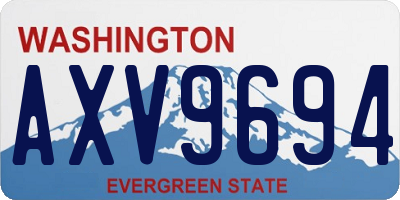 WA license plate AXV9694