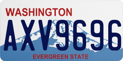 WA license plate AXV9696