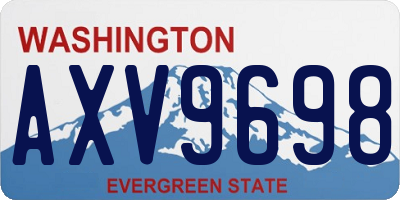 WA license plate AXV9698