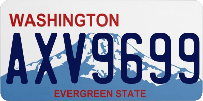 WA license plate AXV9699