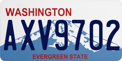 WA license plate AXV9702