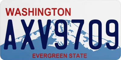 WA license plate AXV9709