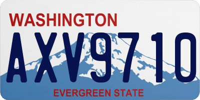 WA license plate AXV9710