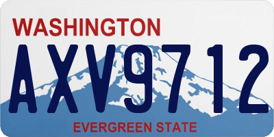 WA license plate AXV9712