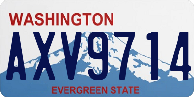 WA license plate AXV9714