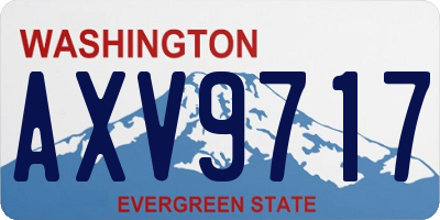 WA license plate AXV9717