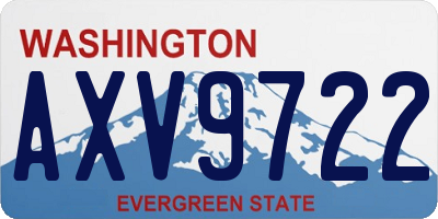 WA license plate AXV9722