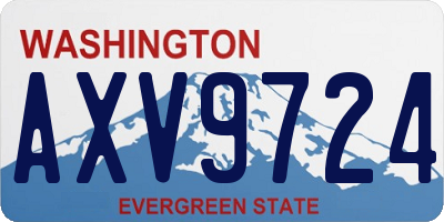WA license plate AXV9724