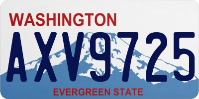 WA license plate AXV9725