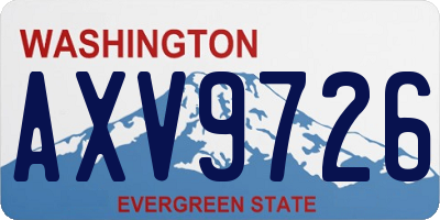 WA license plate AXV9726