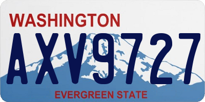 WA license plate AXV9727