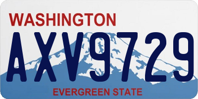WA license plate AXV9729