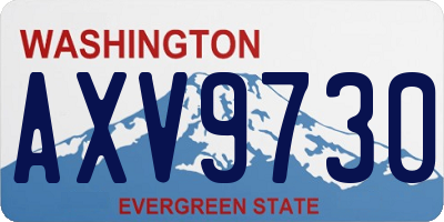 WA license plate AXV9730