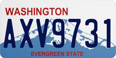 WA license plate AXV9731