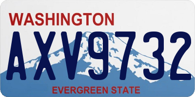 WA license plate AXV9732