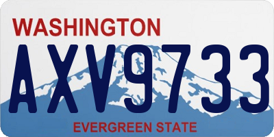 WA license plate AXV9733