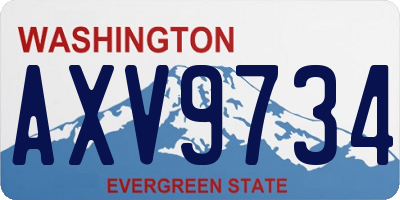 WA license plate AXV9734