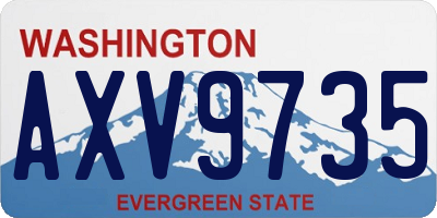 WA license plate AXV9735