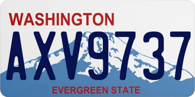 WA license plate AXV9737