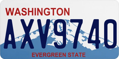 WA license plate AXV9740