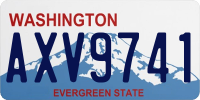 WA license plate AXV9741