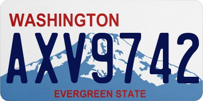 WA license plate AXV9742