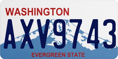 WA license plate AXV9743