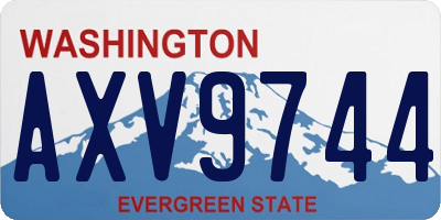 WA license plate AXV9744